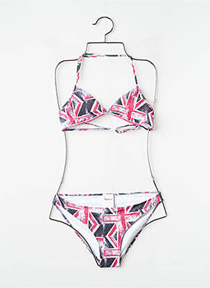 Costum de baie din două piese elasticitate roșu PEPE JEANS fată