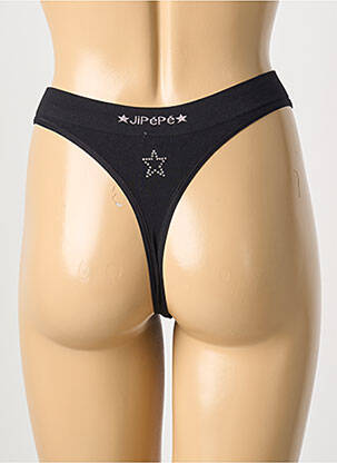 Tanga elasticitate negru JIPEPE femeie