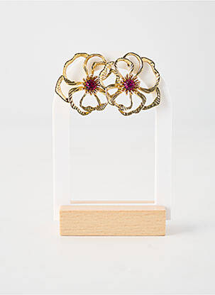 Cercei ornament element metalic roz FRANCK HERVAL femeie