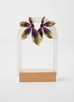 Cercei ornament cu mărgele violet FRANCK HERVAL femeie