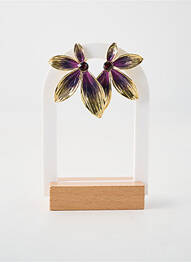 Cercei ornament cu mărgele violet FRANCK HERVAL femeie