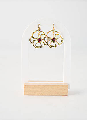 Cercei ornament piatră roz FRANCK HERVAL femeie