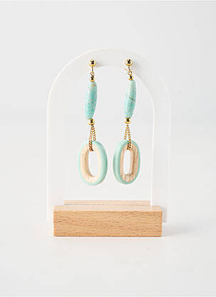 Cercei materiale placate cu aur albastru NATURE BIJOUX femeie
