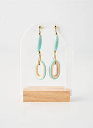Cercei materiale placate cu aur albastru NATURE BIJOUX femeie