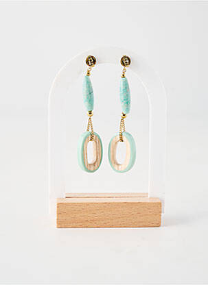 Cercei materiale placate cu aur albastru NATURE BIJOUX femeie