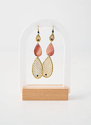 Cercei materiale placate cu aur maro NATURE BIJOUX femeie