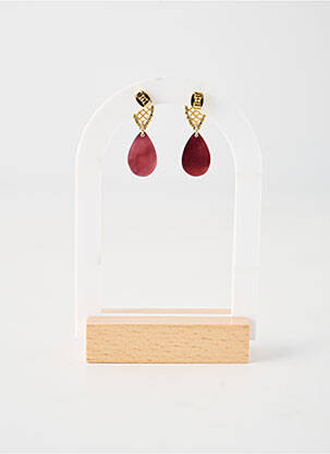 Cercei închidere cu buton apăsător maro NATURE BIJOUX femeie