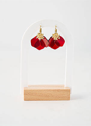 Cercei închidere cu închizătoare tip clips roșu NATURE BIJOUX femeie