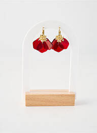 Cercei închidere cu închizătoare tip clips roșu NATURE BIJOUX femeie
