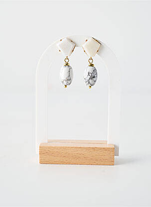Cercei ornament cu mărgele gri NATURE BIJOUX femeie