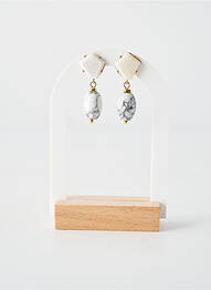 Cercei ornament cu mărgele gri NATURE BIJOUX femeie