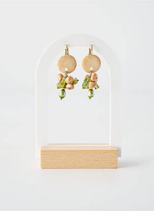 Cercei închidere cu închizătoare tip clips verde NATURE BIJOUX femeie