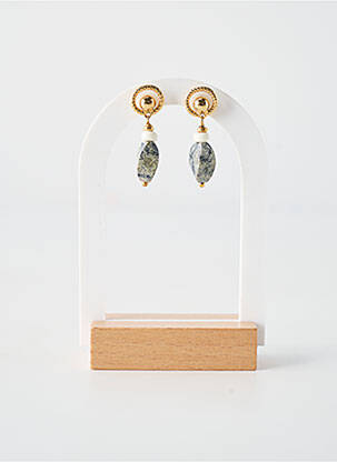 Cercei ornament cu mărgele gri NATURE BIJOUX femeie