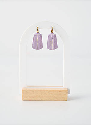 Cercei închidere cu închizătoare tip clips violet NATURE BIJOUX femeie