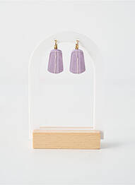 Cercei închidere cu închizătoare tip clips violet NATURE BIJOUX femeie