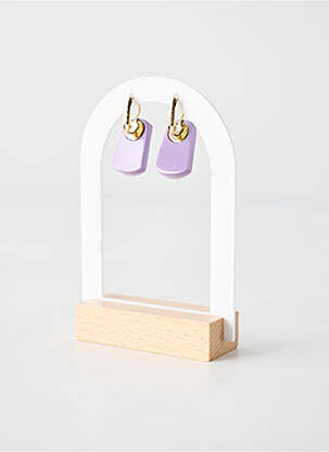 Cercei închidere cu închizătoare tip clips violet NATURE BIJOUX femeie