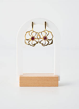 Cercei ornament piatră roz FRANCK HERVAL femeie