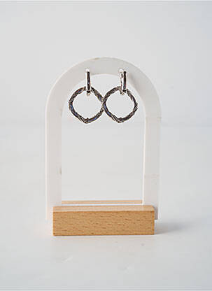 Cercei ornament element metalic argintiu ORITAO femeie