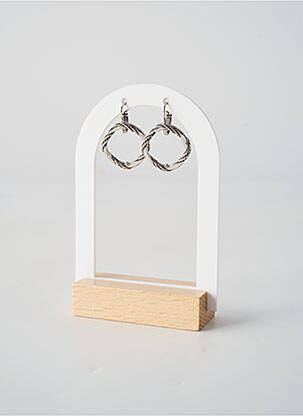 Cercei ornament element metalic argintiu ORITAO femeie