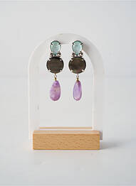 Cercei ornament piatră albastru NATURE BIJOUX femeie