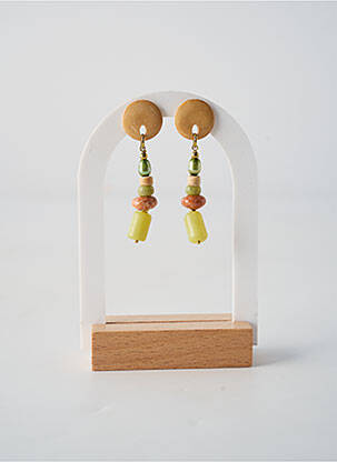 Cercei ornament cu mărgele verde NATURE BIJOUX femeie