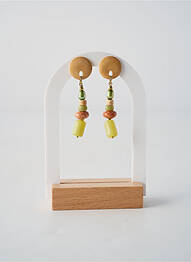 Cercei ornament cu mărgele verde NATURE BIJOUX femeie