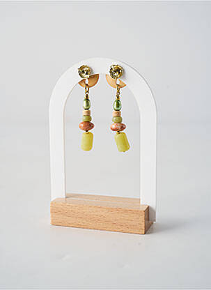 Cercei ornament cu mărgele verde NATURE BIJOUX femeie