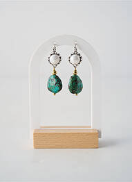 Cercei materiale placate cu argint verde NATURE BIJOUX femeie