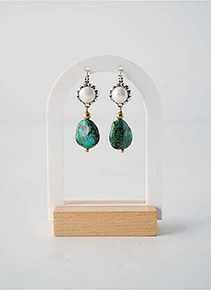 Cercei materiale placate cu argint verde NATURE BIJOUX femeie