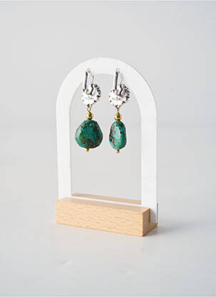 Cercei materiale placate cu argint verde NATURE BIJOUX femeie