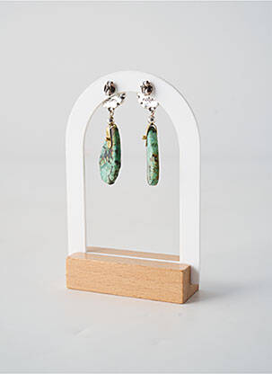 Cercei materiale placate cu argint verde NATURE BIJOUX femeie