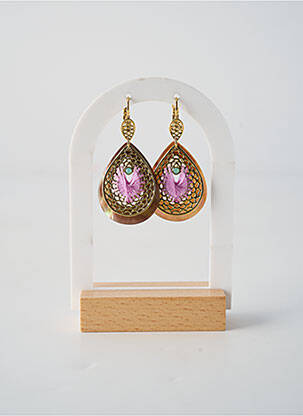 Cercei materiale placate cu aur violet NATURE BIJOUX femeie
