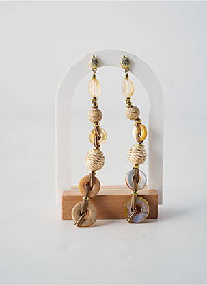 Cercei materiale placate cu aur bej NATURE BIJOUX femeie