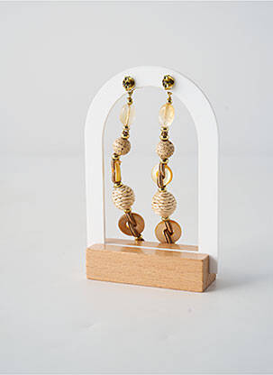 Cercei materiale placate cu aur bej NATURE BIJOUX femeie