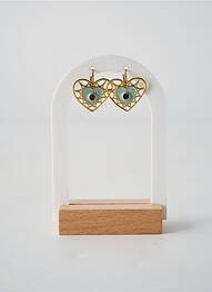 Cercei închidere cu închizătoare tip clips albastru NATURE BIJOUX femeie