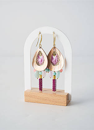 Cercei materiale placate cu aur violet FRANCK HERVAL femeie