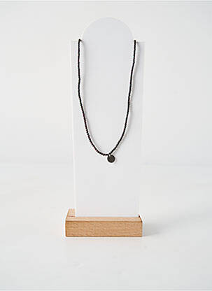 Colier ornament cu mărgele negru BELLE MAIS PAS QUE femeie