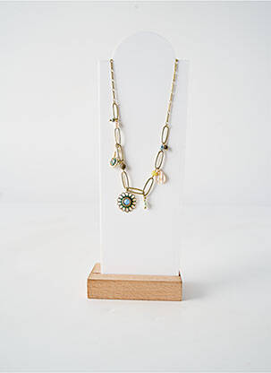 Colier materiale placate cu aur verde FRANCK HERVAL femeie