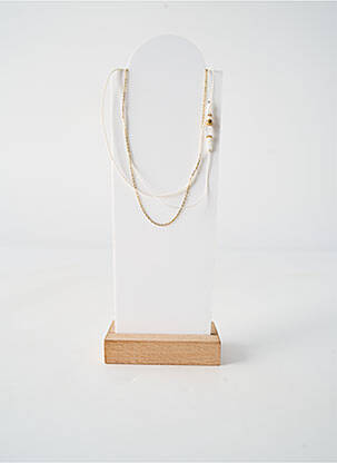 Colier ornament piatră alb BY GARANCE femeie
