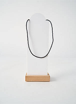 Colier ornament cu mărgele negru BY GARANCE femeie