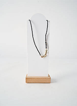 Colier ornament cu mărgele negru BY GARANCE femeie