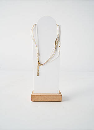 Colier ornament cu mărgele alb BY GARANCE femeie