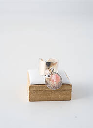 Inel materiale placate cu argint roz SECRET DE CUIR femeie