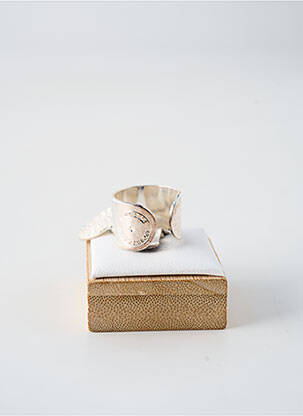 Inel materiale placate cu argint albastru SECRET DE CUIR femeie