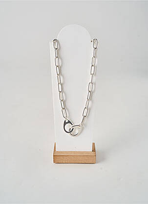 Colier materiale placate cu argint argintiu SECRET DE CUIR femeie