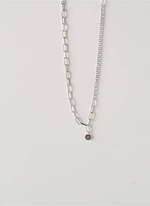 Colier materiale placate cu argint argintiu SECRET DE CUIR femeie