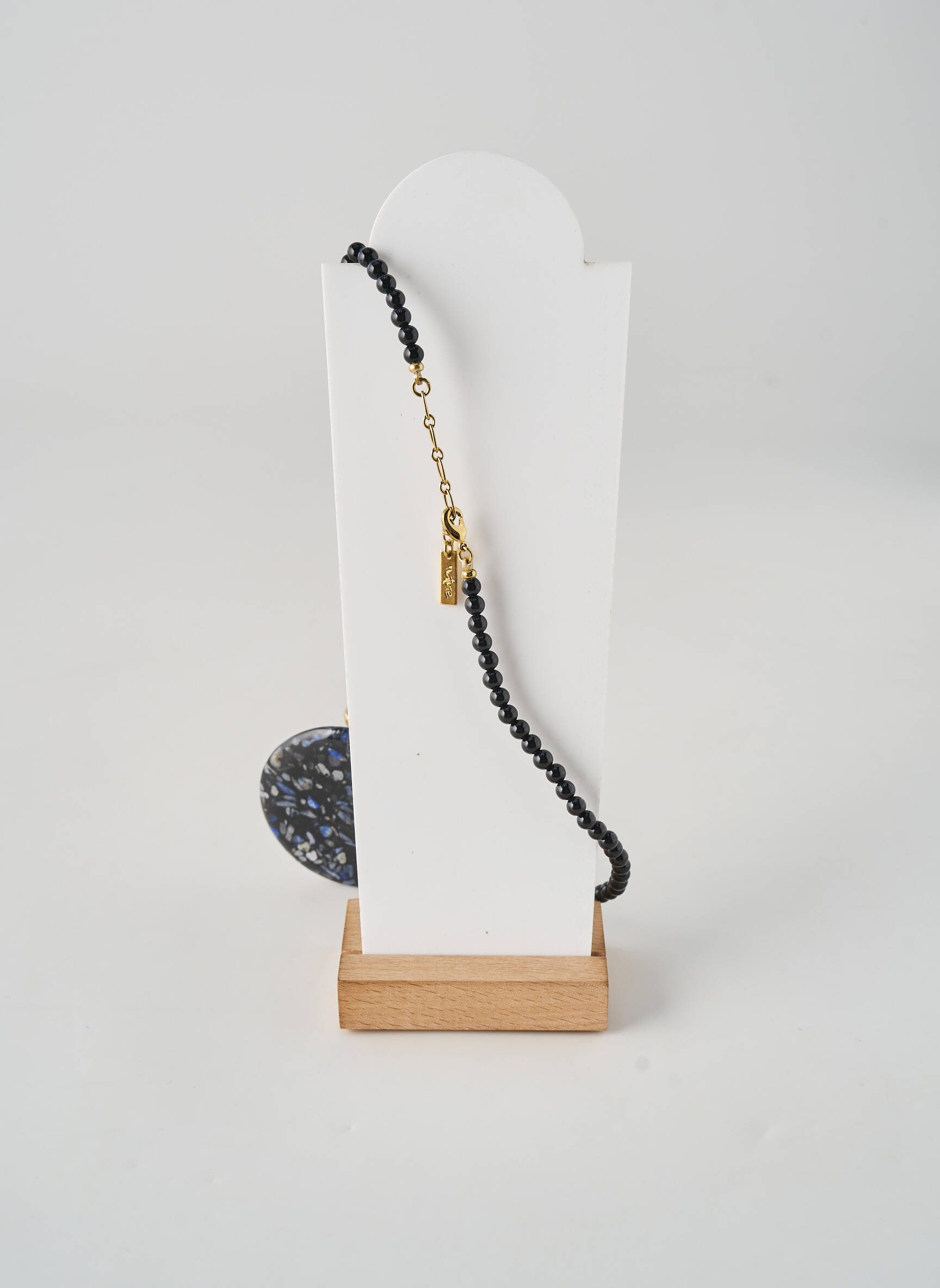 Colier materiale placate cu aur negru NATURE femeie