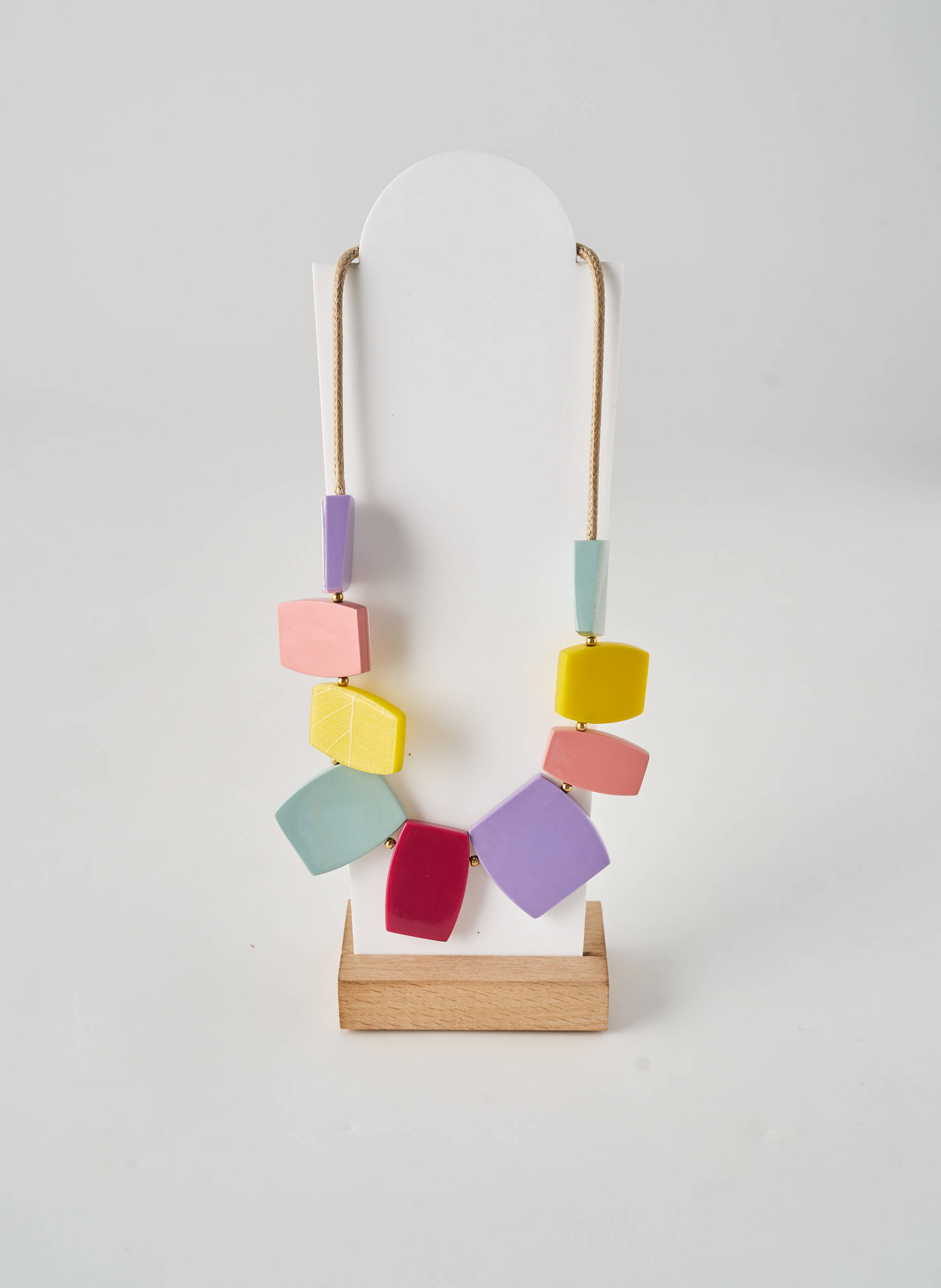 Colier materiale placate cu aur violet NATURE femeie