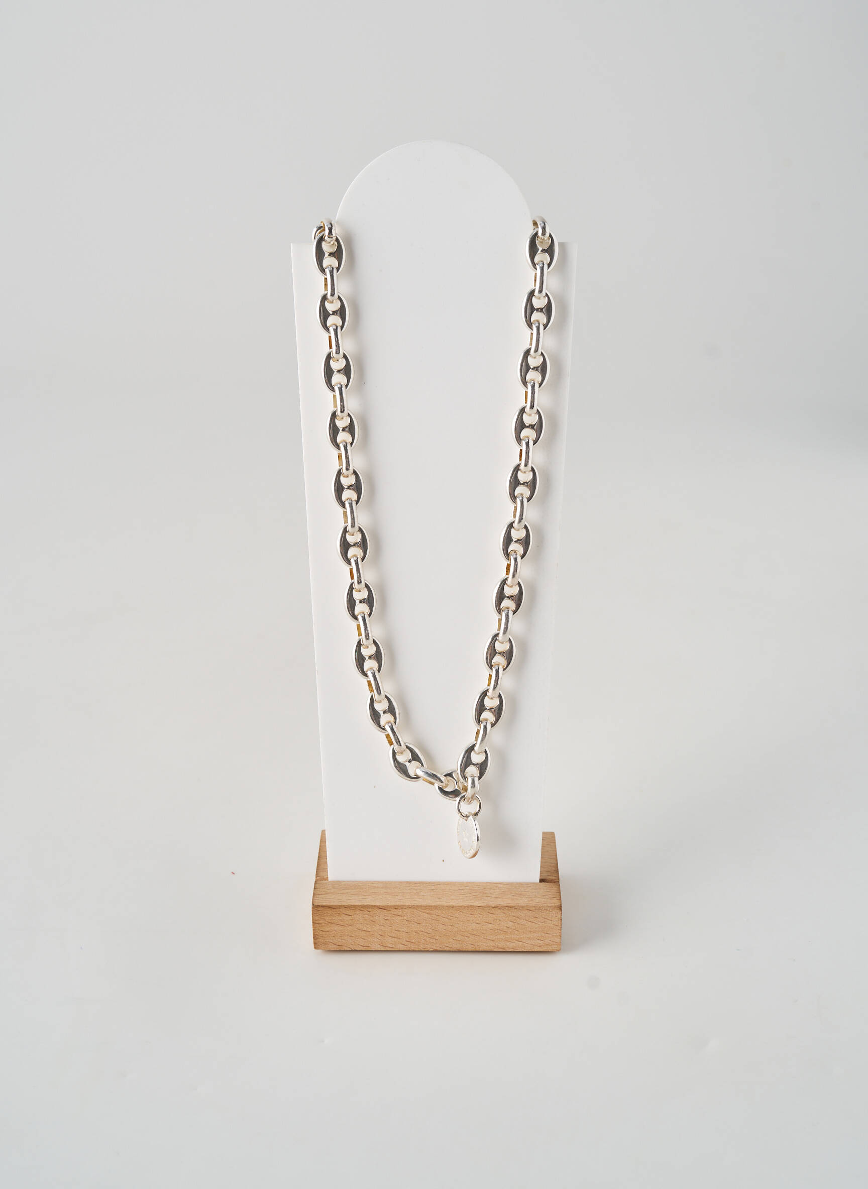 Colier lung argintiu SECRET DE CUIR femeie