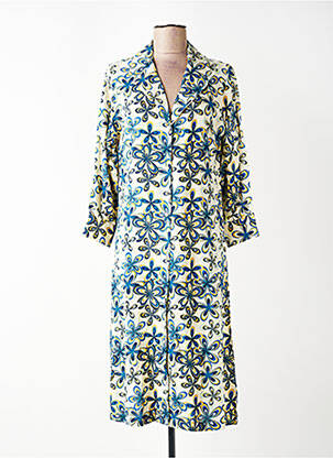 Rochie midi imprimeu floral mâneci lungi bej STORIATIPIC femeie